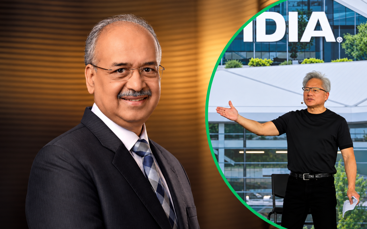 Dilip Shanghvi and Jensen Huang